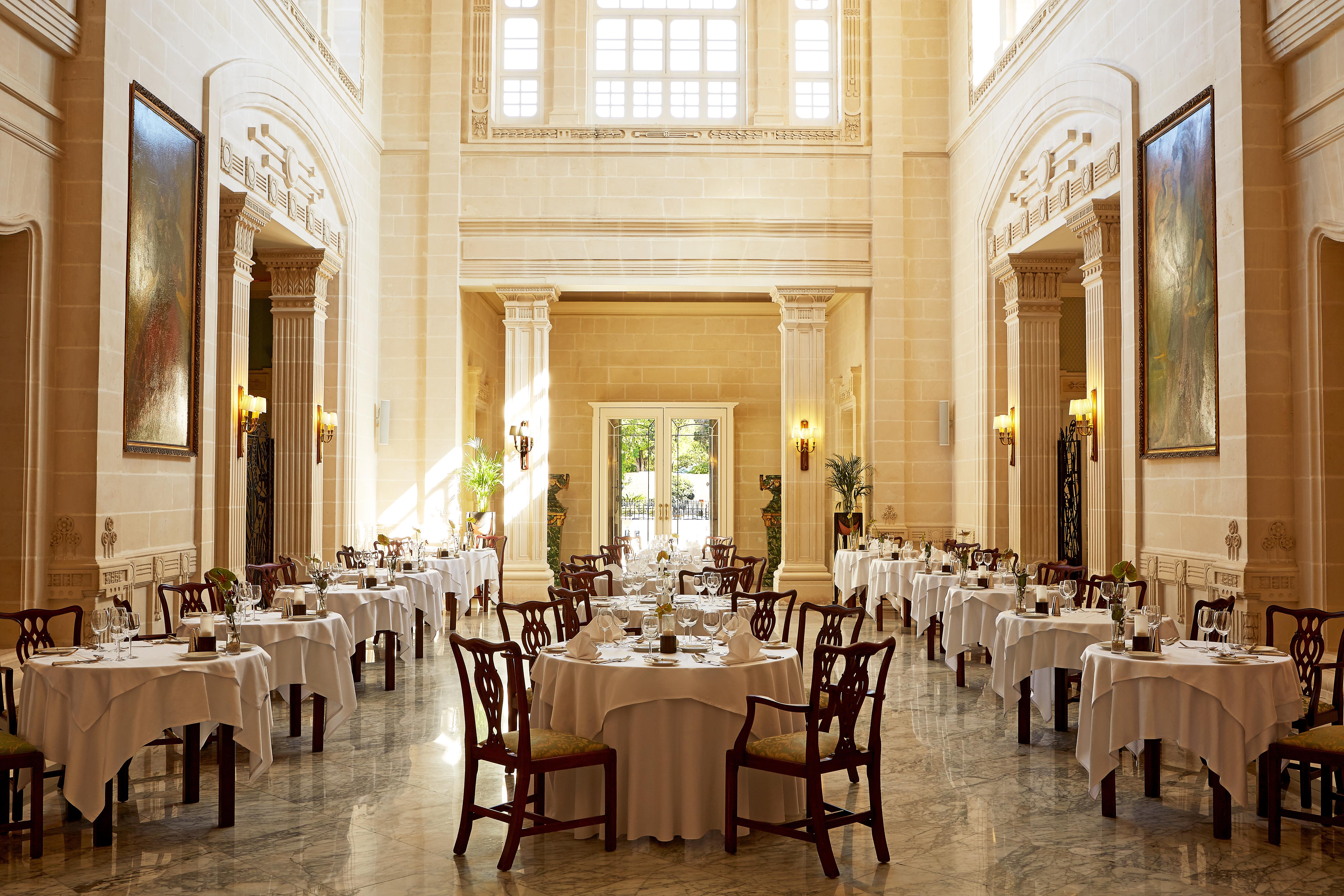 Corinthia Palace Malta Attard Exterior photo The dining room at the National Club